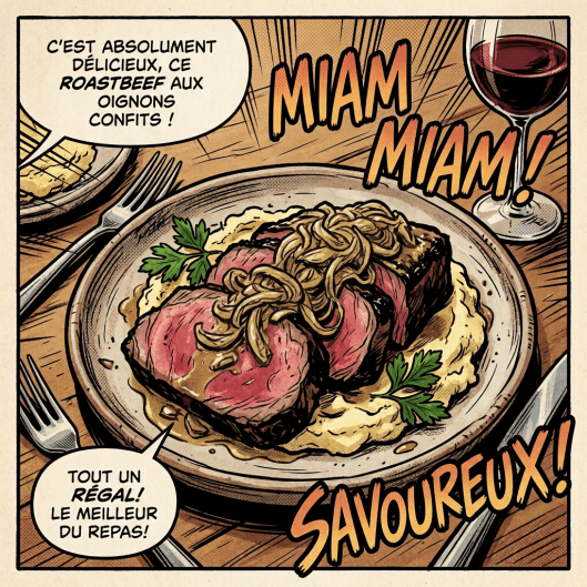 Roastbeef aux Oignons Confits