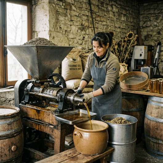 Fabrication de l'Huile de Tournesol