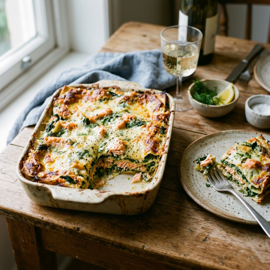 Lasagnes de Saumon aux Épinards