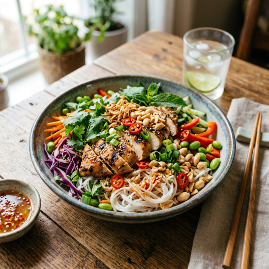 Salade asiatique au poulet