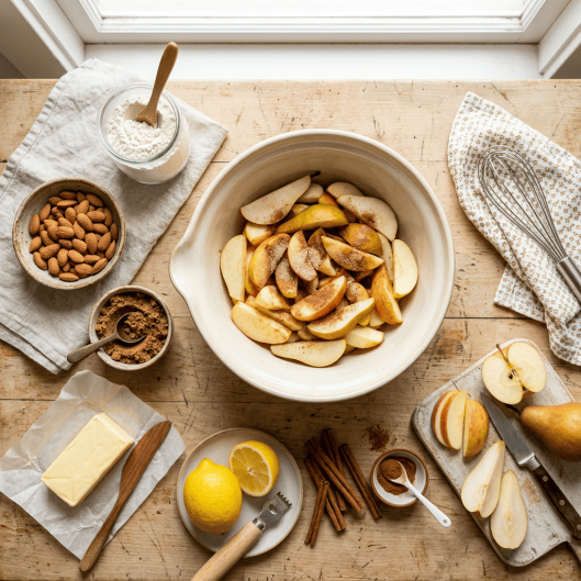 Crumble Pommes Poires Amandes