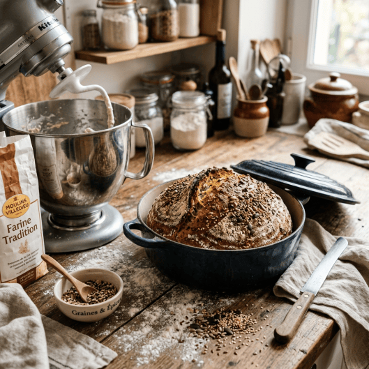 Pain Cocotte aux Épices et Graines